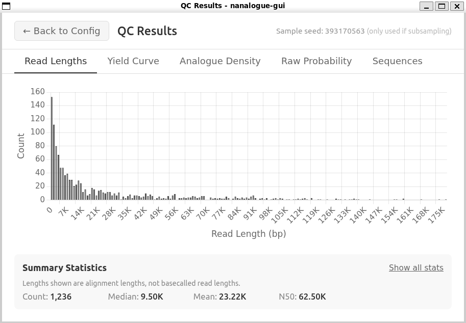 QC Results — read lengths view